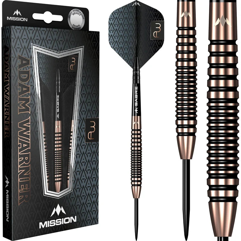 MISSION ADAM WARNER DARTS STEEL TIP - 90% - BRONZE TITANIUM