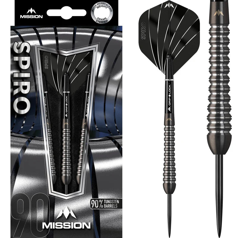 MISSION SPIRO DARTS
STEEL TIP - GRAPHITE PVD - M2 - BLACK
