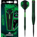 MISSION VENOM DARTS
STEEL TIP - 90% TUNGSTEN - BLACK & GREEN ELECTRO