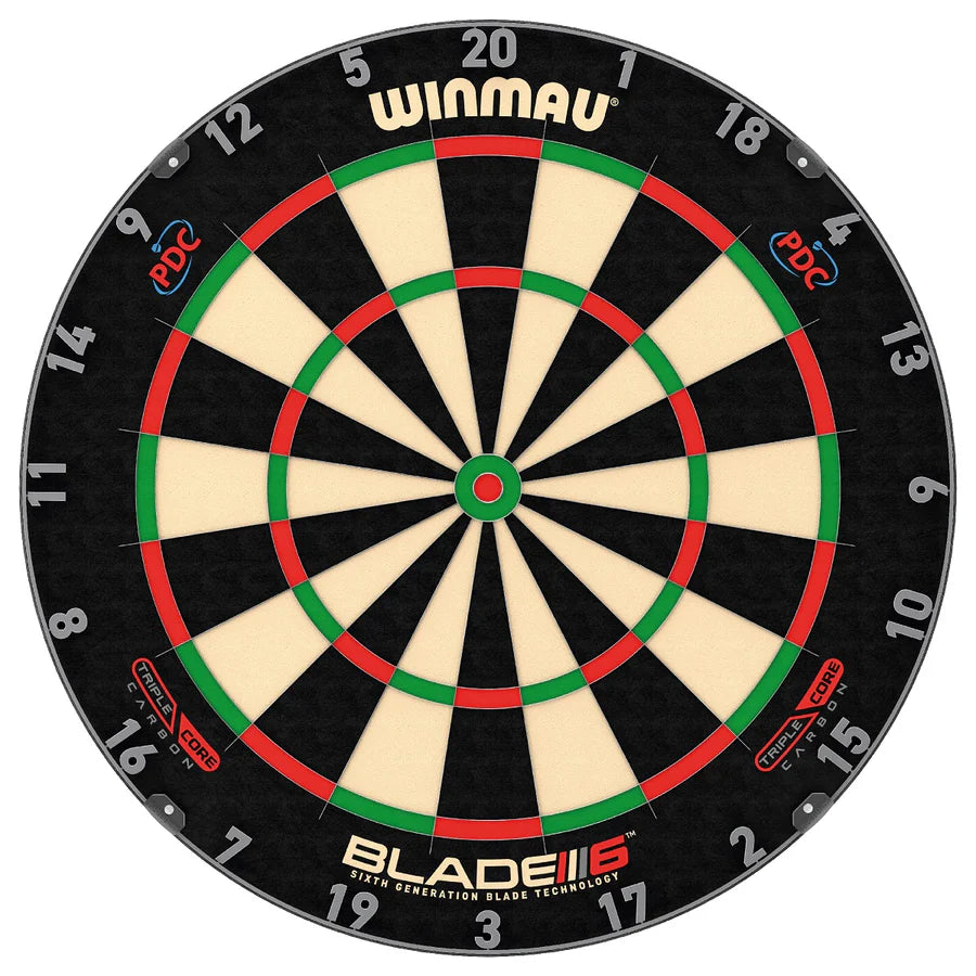 Blade 6 Carbon Triple Core Dartboard by Winmau