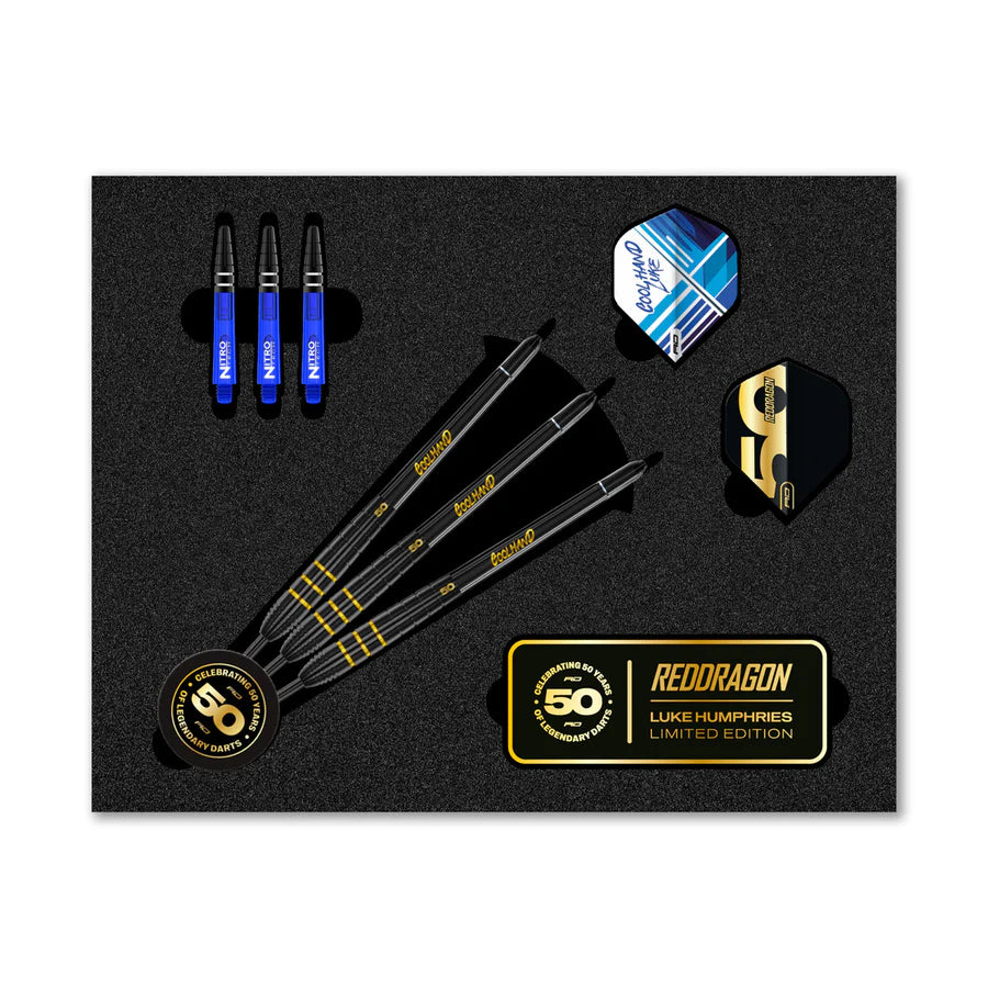 Red Dragon Luke Humphries 50 Years Limited Edition 90% Tungsten Steel Tip Darts