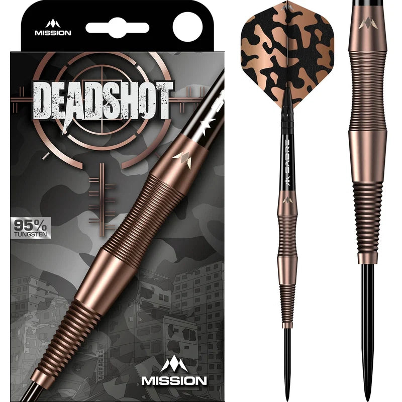 MISSION DEAD SHOT DARTS
STEEL TIP - 95% TUNGSTEN - BRONZE