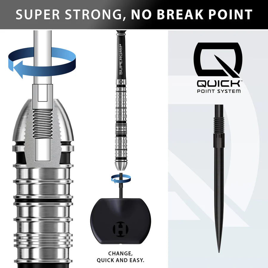 Harrows Supergrip Tapered 90% Tungsten QP Steel Tip Darts