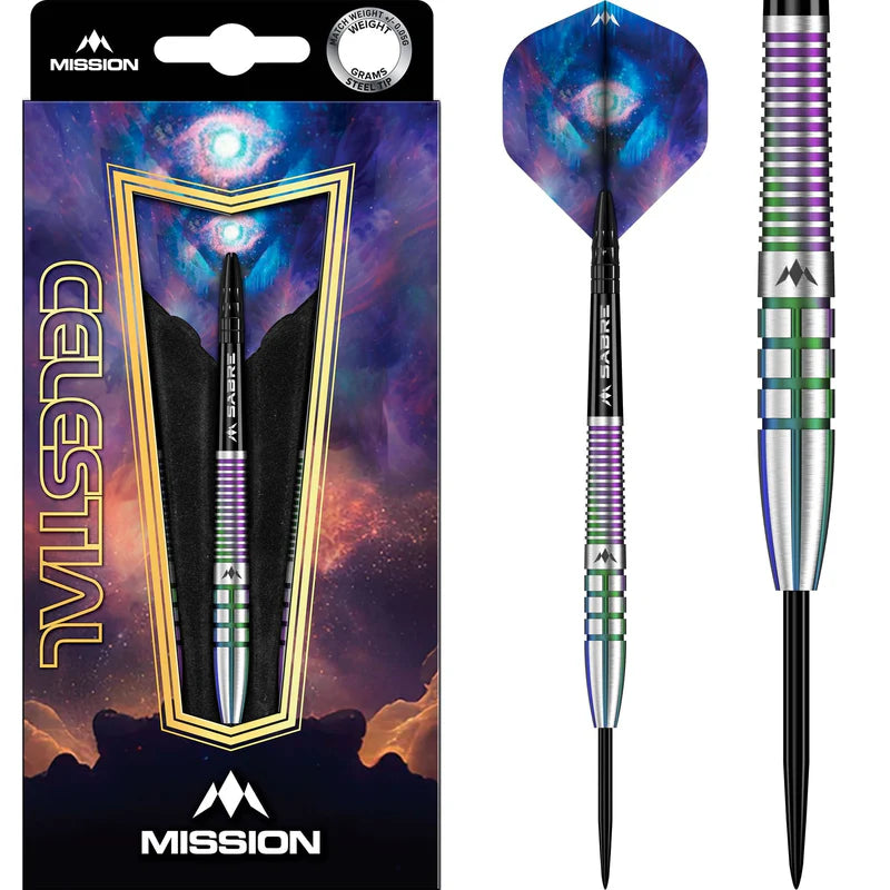 MISSION CELESTIAL DARTS
STEEL TIP - 95% TUNGSTEN - CORAL PVD
