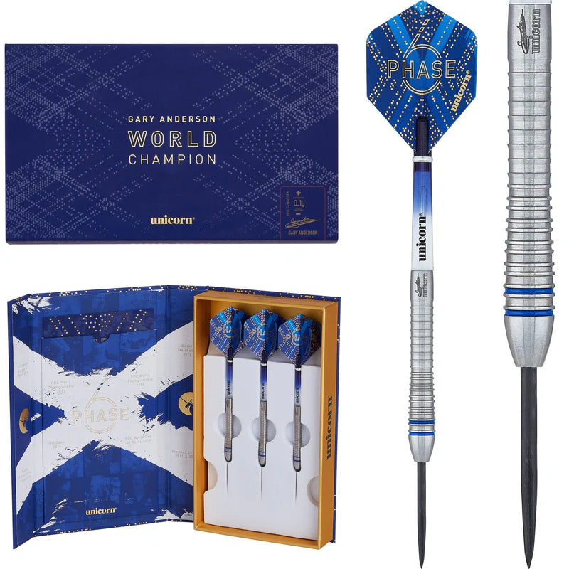 UNICORN GARY ANDERSON DARTS
STEEL TIP - WORLD CHAMPION - PHASE 6