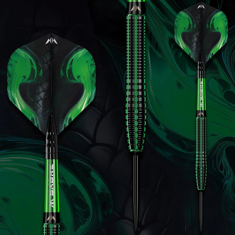 MISSION VENOM DARTS
STEEL TIP - 90% TUNGSTEN - BLACK & GREEN ELECTRO