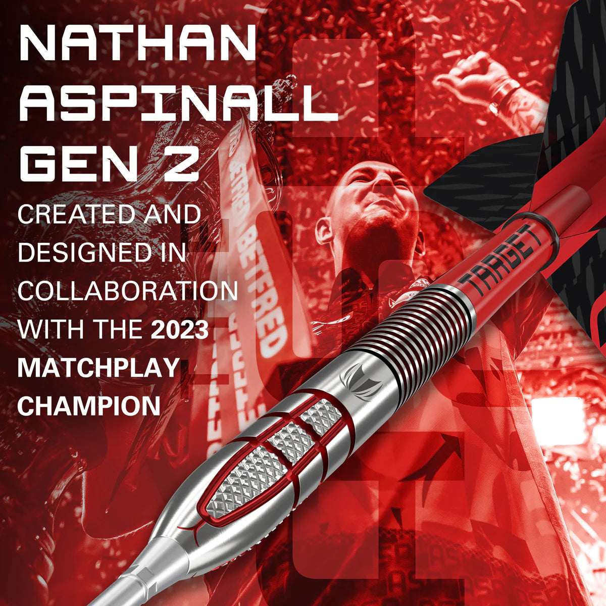 NATHAN ASPINALL G2 95% TUNGSTEN SP STEEL TIP DARTS BY TARGET