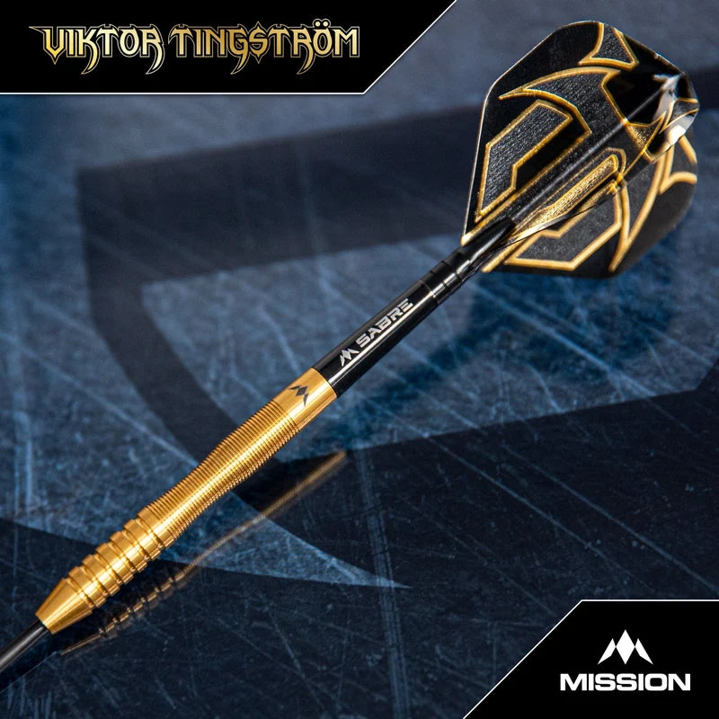 MISSION VIKTOR TINGSTROM DARTS
STEEL TIP - 90% TUNGSTEN - GOLD