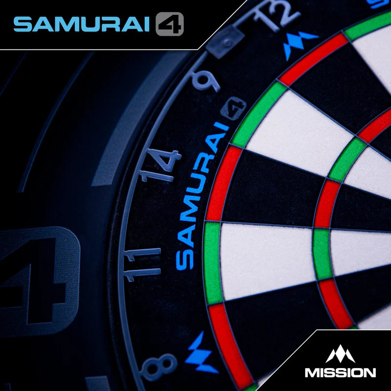MISSION SAMURAI 4 DARTBOARD
PROFESSIONAL - KNIFE WIRE - GRAPHITE GREY