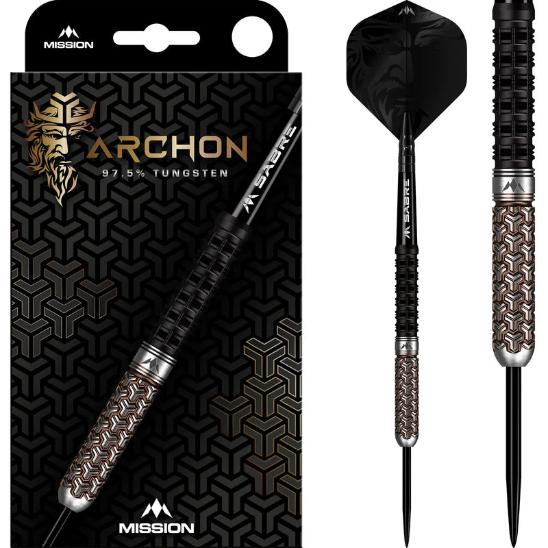 MISSION ARCHON DARTS
STEEL TIP - 97.5% - BLACK & BRONZE PVD