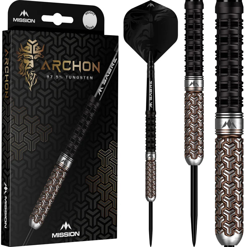 MISSION ARCHON DARTS
STEEL TIP - 97.5% - BLACK & BRONZE PVD