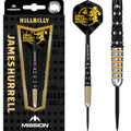 MISSION JAMES HURRELL DARTS
STEEL TIP - 95% TUNGSTEN - V2 - BLACK PVD & YELLOW