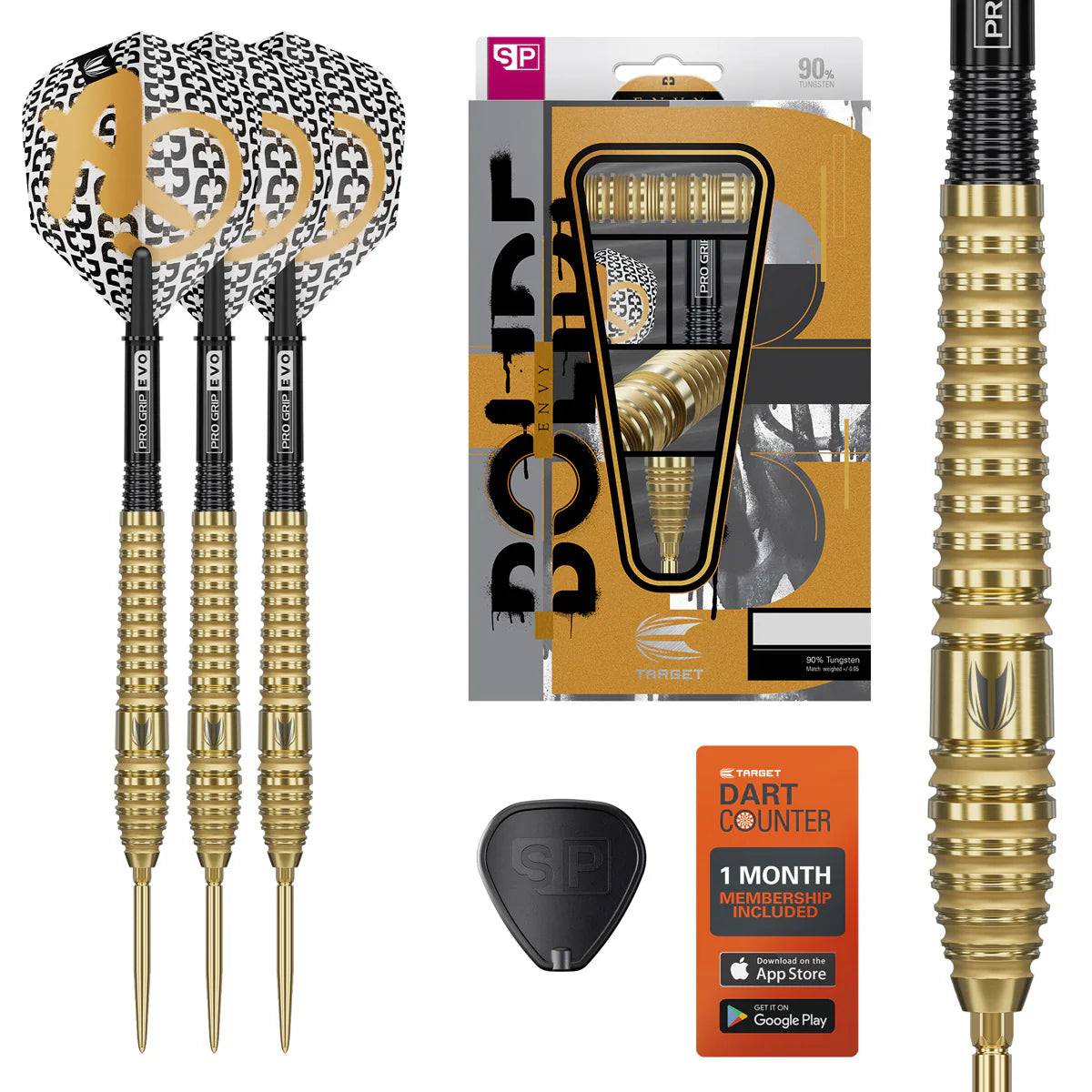 TARGET BOLIDE ENVY 03 90% TUNGSTEN SP STEEL TIP DARTS