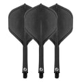 FLIGHT DECK BLACK ONE PIECE DART FLIGHT AND SHAFT SYSTEM BY SHOT
