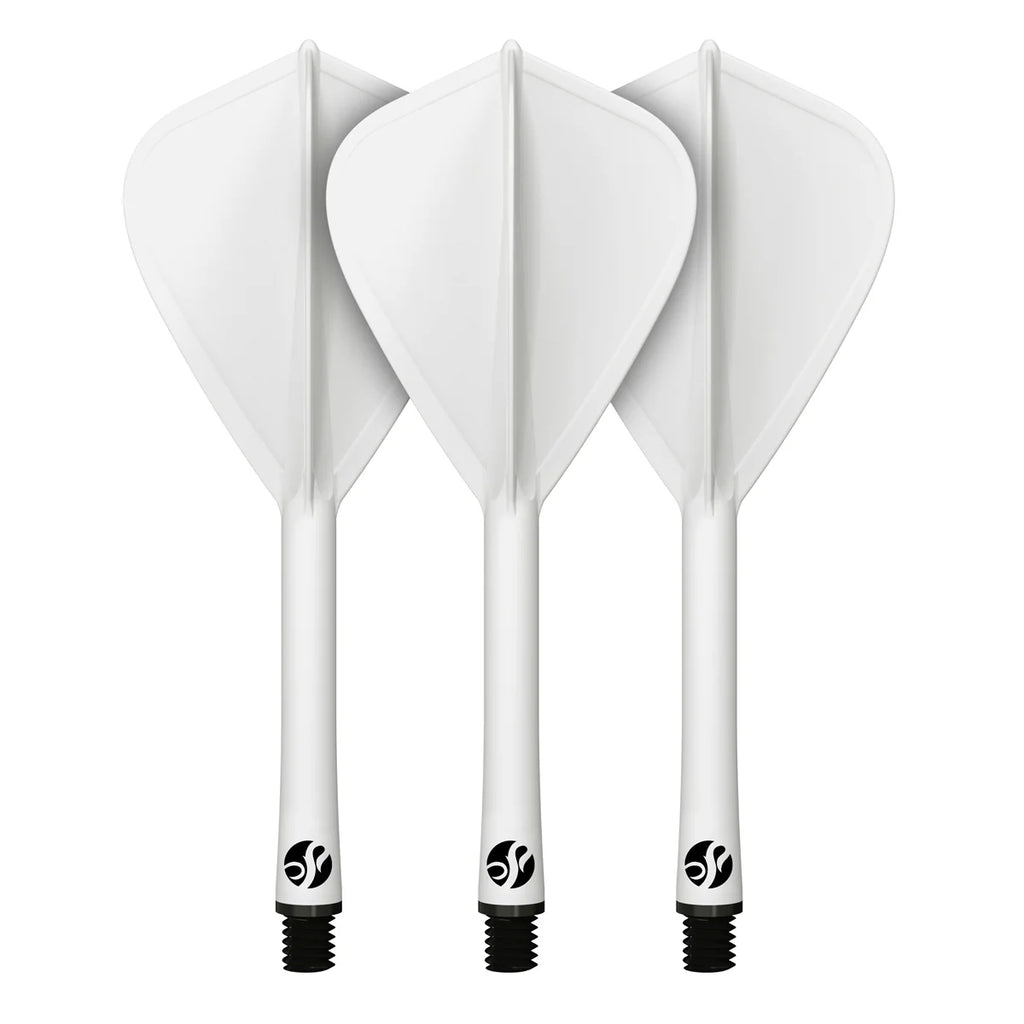SHOT FLIGHT DECK ONE PIECE DART FLIGHT AND SHAFT SYSTEM WHITE KITE