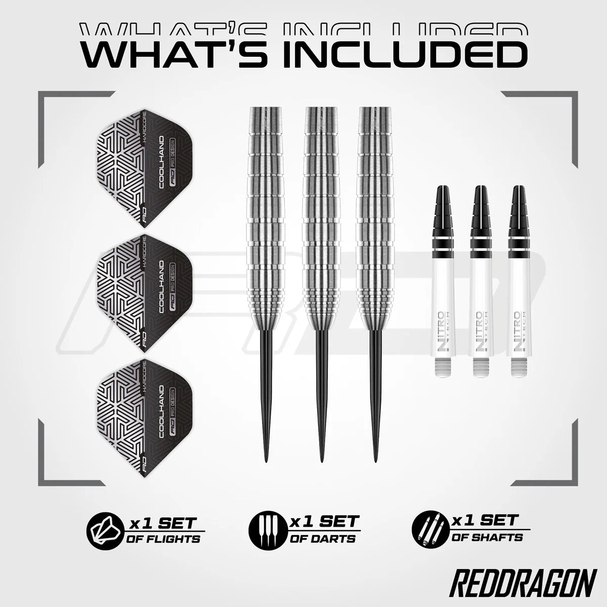 LUKE HUMPHRIES TX1 90% TUNGSTEN STEEL TIP DARTS BY RED DRAGON
