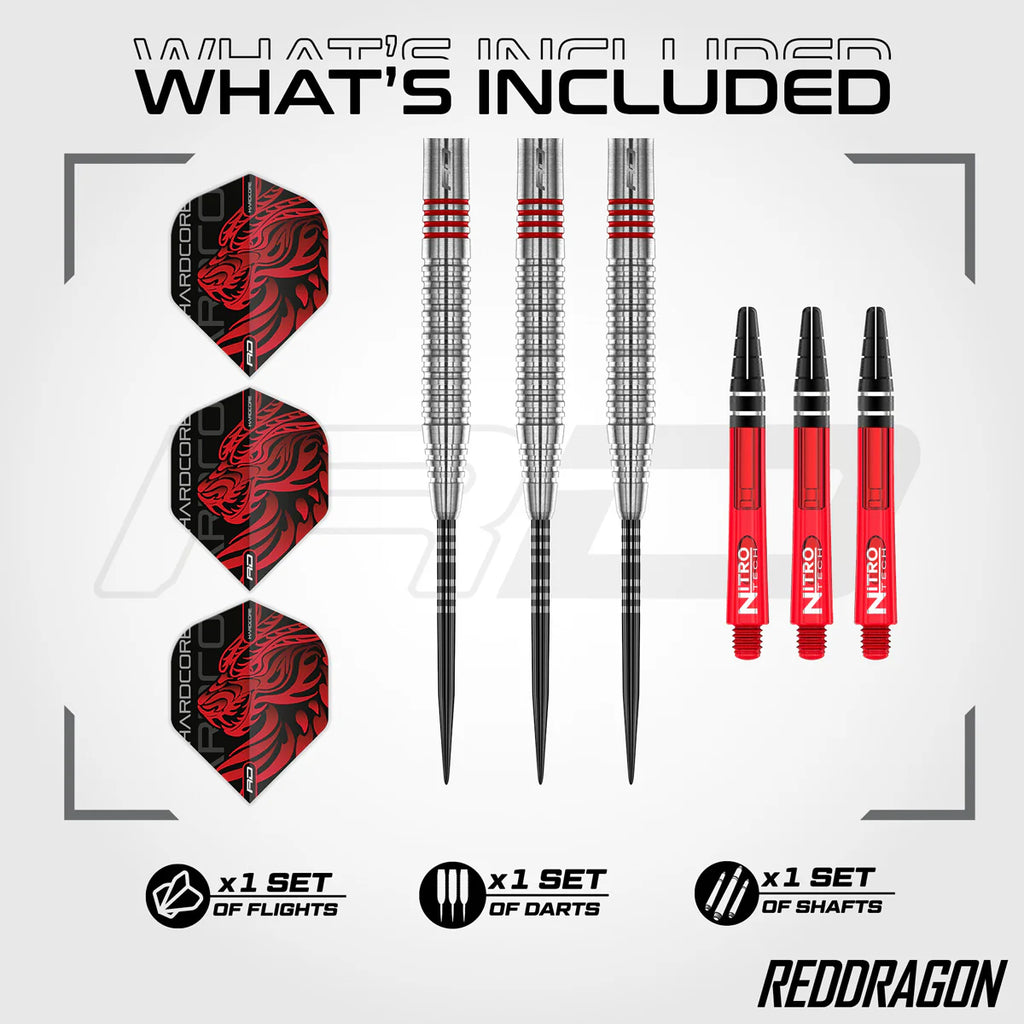 JONNY CLAYTON ORIGINAL 2.0 90% TUNGSTEN STEEL TIP DARTS BY RED DRAGON