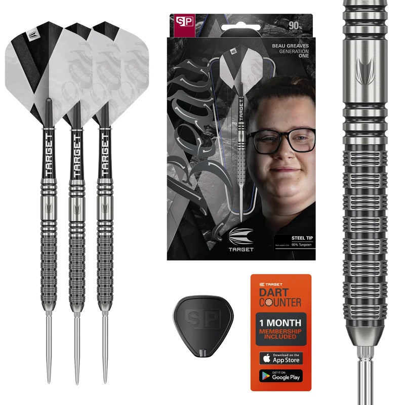 TARGET BEAU GREAVES DARTS
STEEL TIP - 90% TUNGSTEN - G1