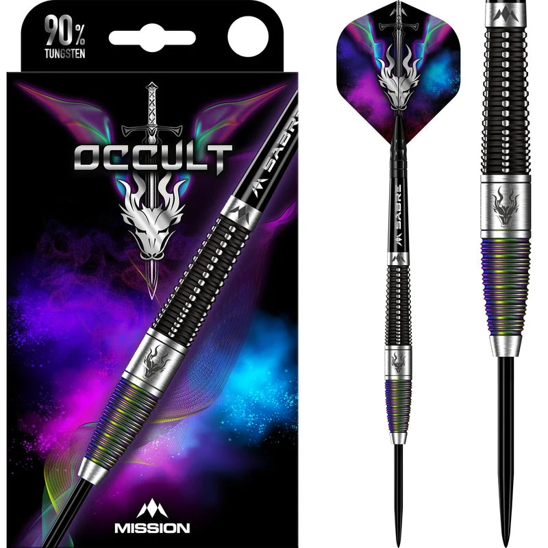 MISSION OCCULT DARTS
STEEL TIP - 90% - BLACK & CORAL PVD