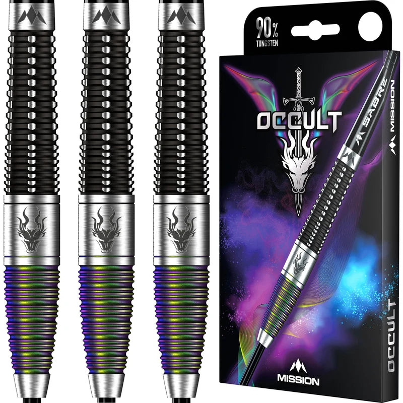 MISSION OCCULT DARTS
STEEL TIP - 90% - BLACK & CORAL PVD