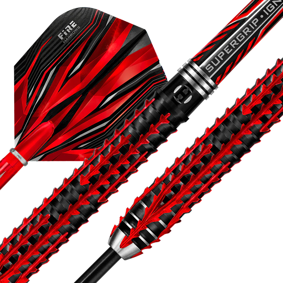 Harrows Fire Inferno 90% Tungsten Steel Tip Darts