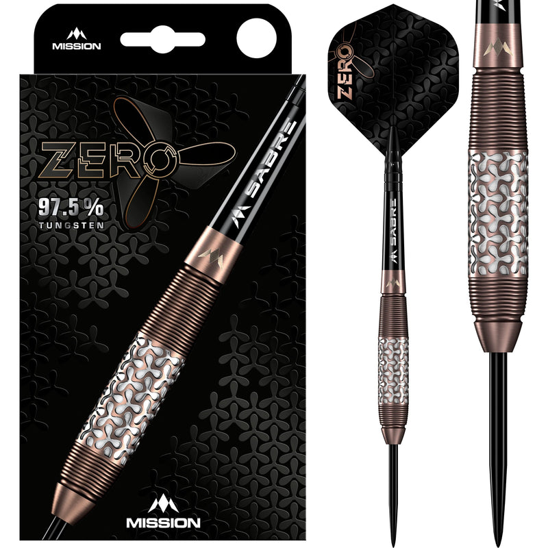 Mission Zero Darts
Steel Tip - 97.5% Tungsten - Bronze PVD