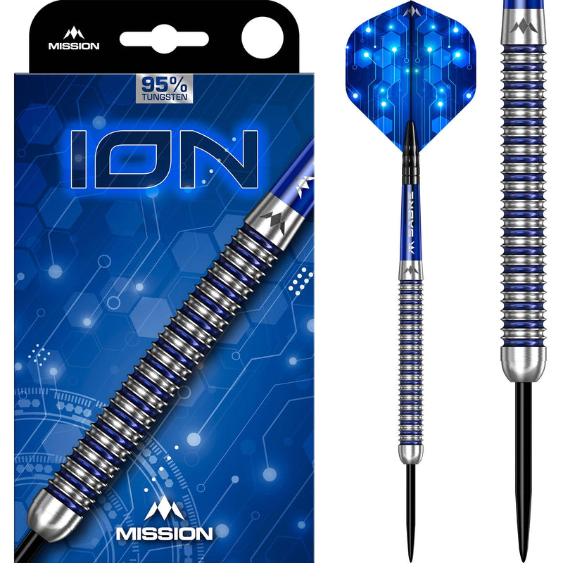Mission ION Darts
Steel Tip - 95% Tungsten - Blue & Silver