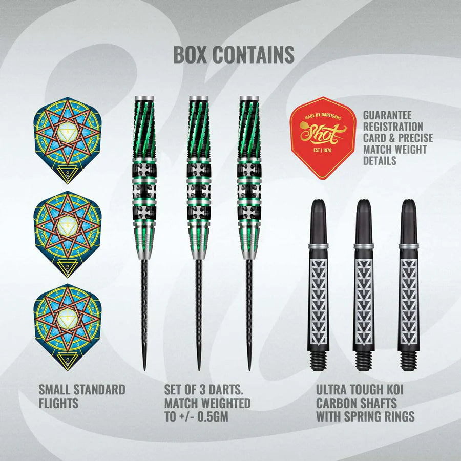 Celt Druid 90% Tungsten Steel Tip Darts by Shot