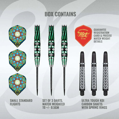 Celt Druid 90% Tungsten Steel Tip Darts by Shot
